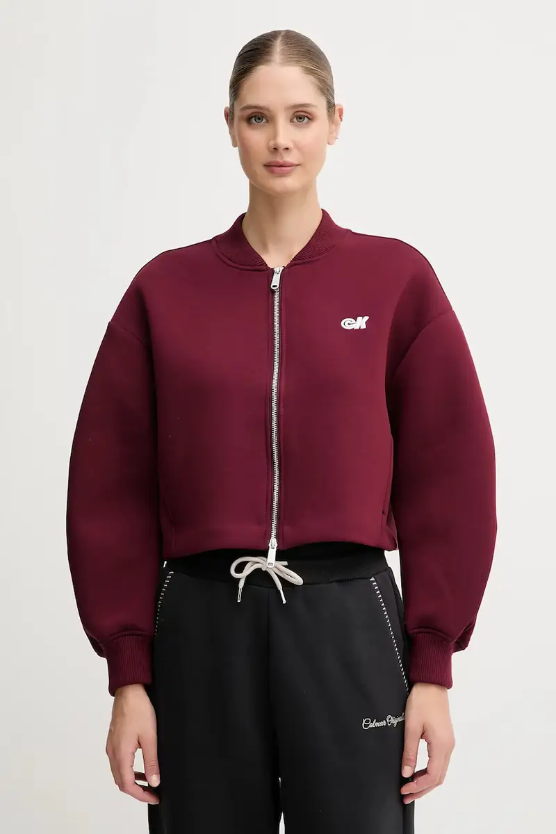 felpa donna colore granata con applicazione LV047C524G