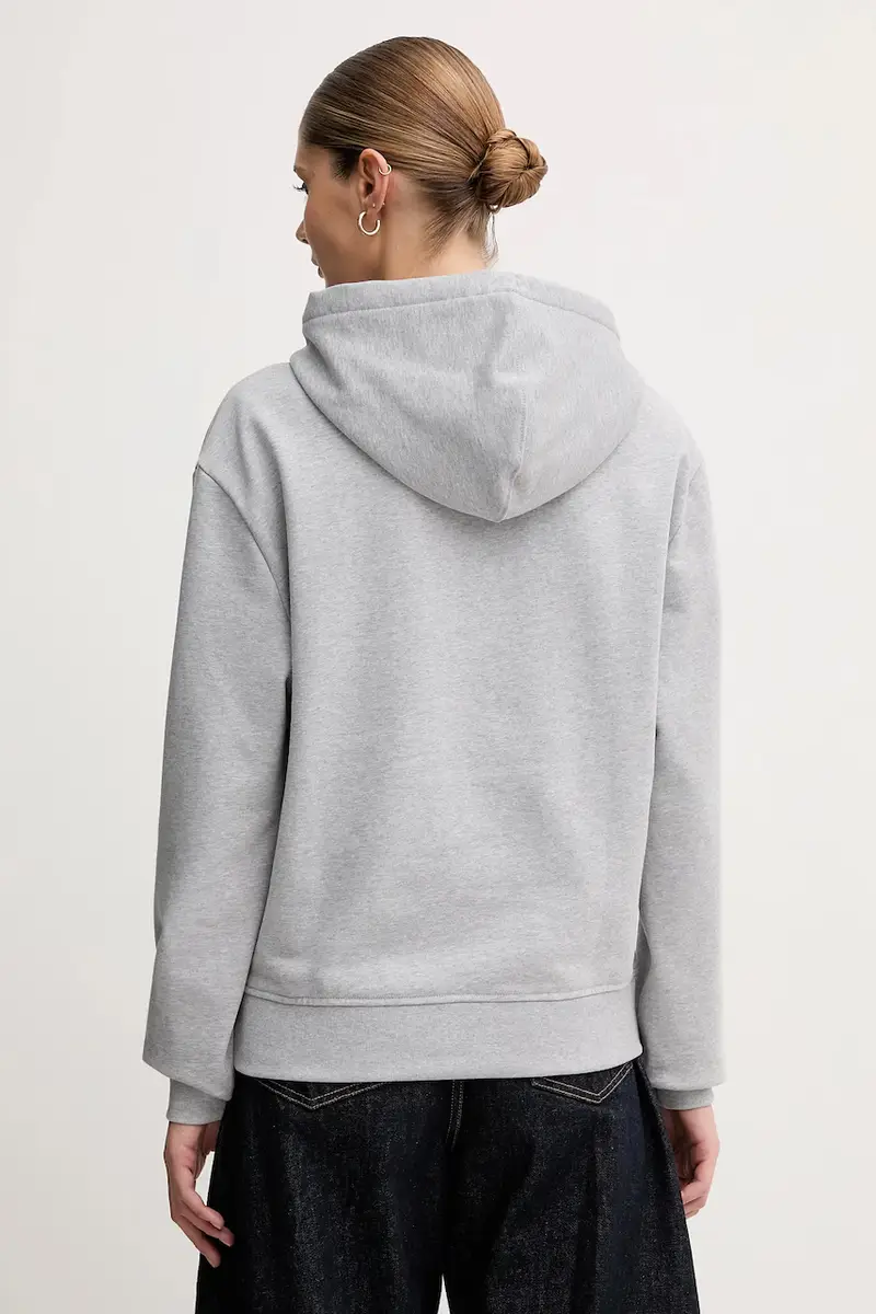 felpa donna colore grigio con cappuccio LV047C224G miniatura 3
