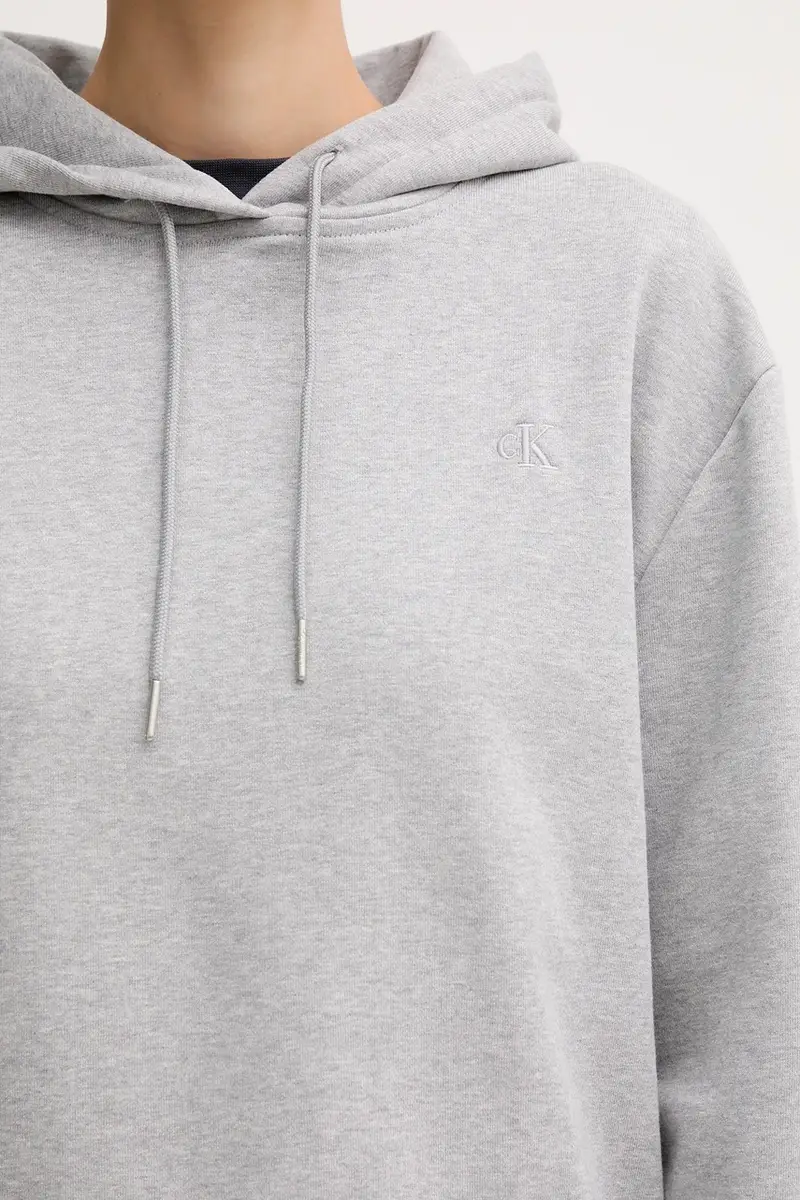 felpa donna colore grigio con cappuccio LV047C224G miniatura 5