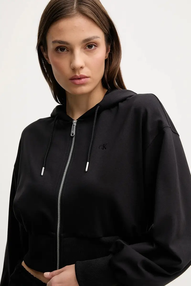 felpa donna colore nero con cappuccio LV047C247G miniatura 4