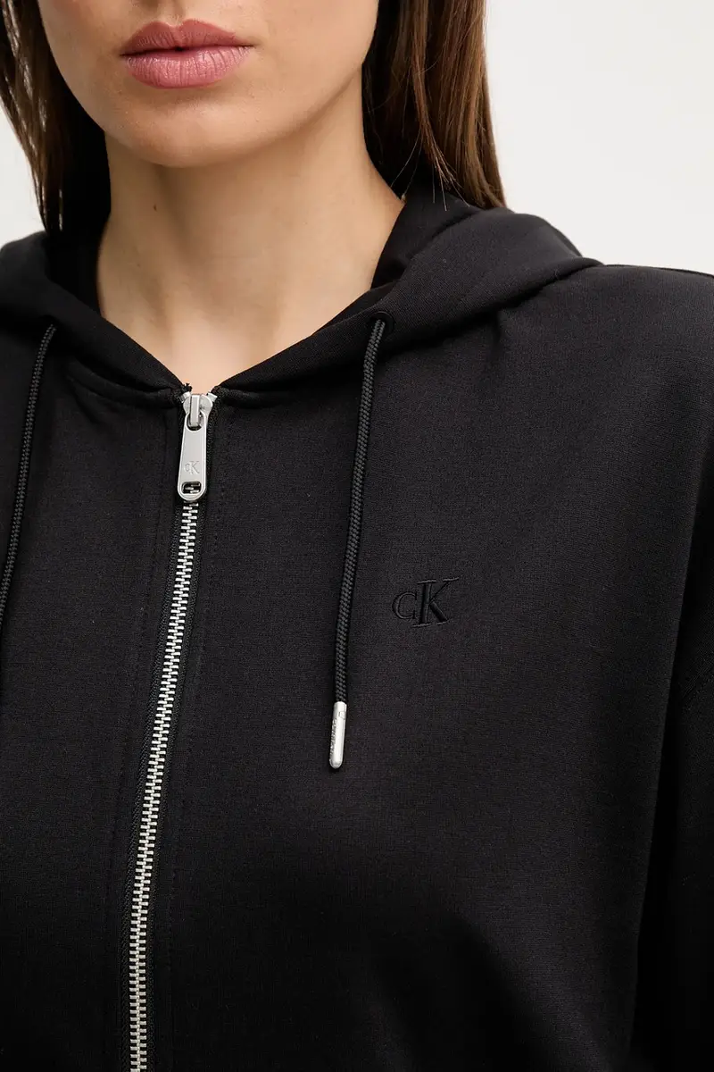 felpa donna colore nero con cappuccio LV047C247G miniatura 5