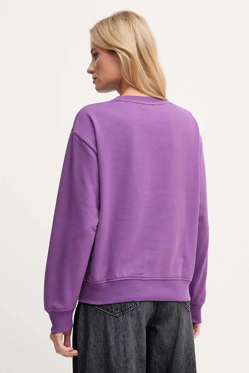 felpa donna colore nero LV047B236G Violetto miniatura 3