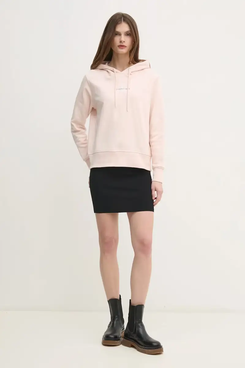 felpa donna colore rosa con cappuccio J20J225358 miniatura 2