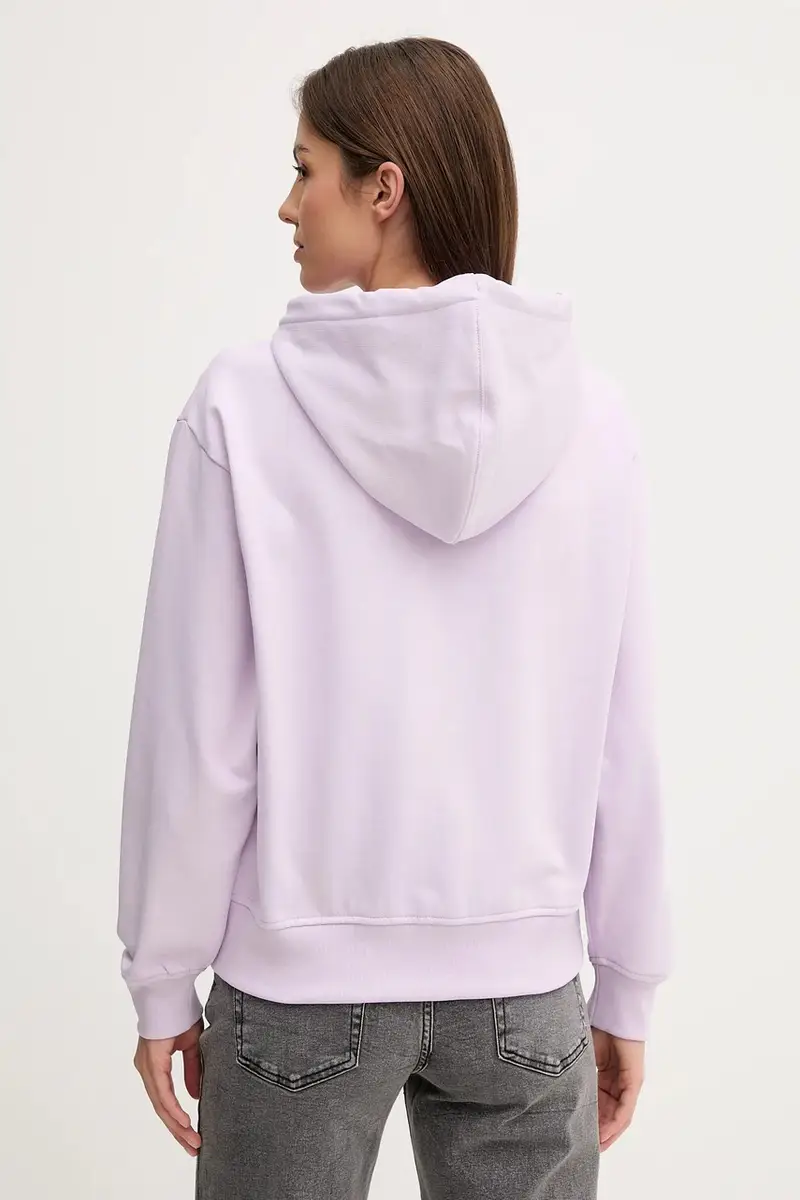 felpa donna colore violetto con cappuccio LV047B270G miniatura 3