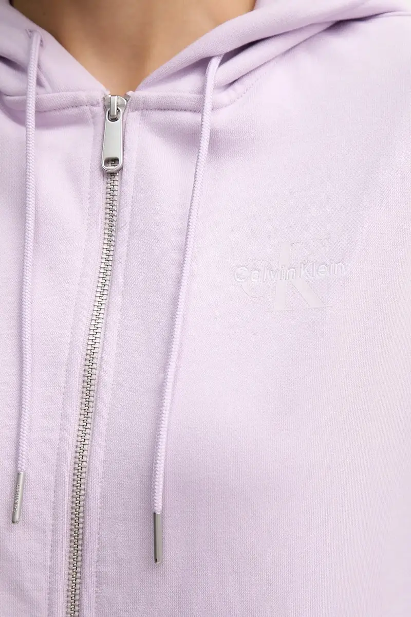 felpa donna colore violetto con cappuccio LV047B270G miniatura 5