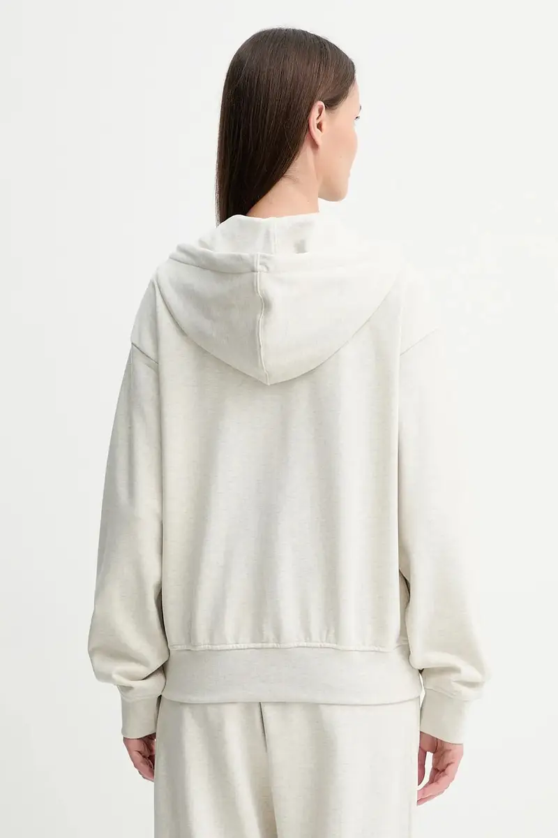 felpa donna colore violetto con cappuccio LV047B270G Grigio miniatura 3