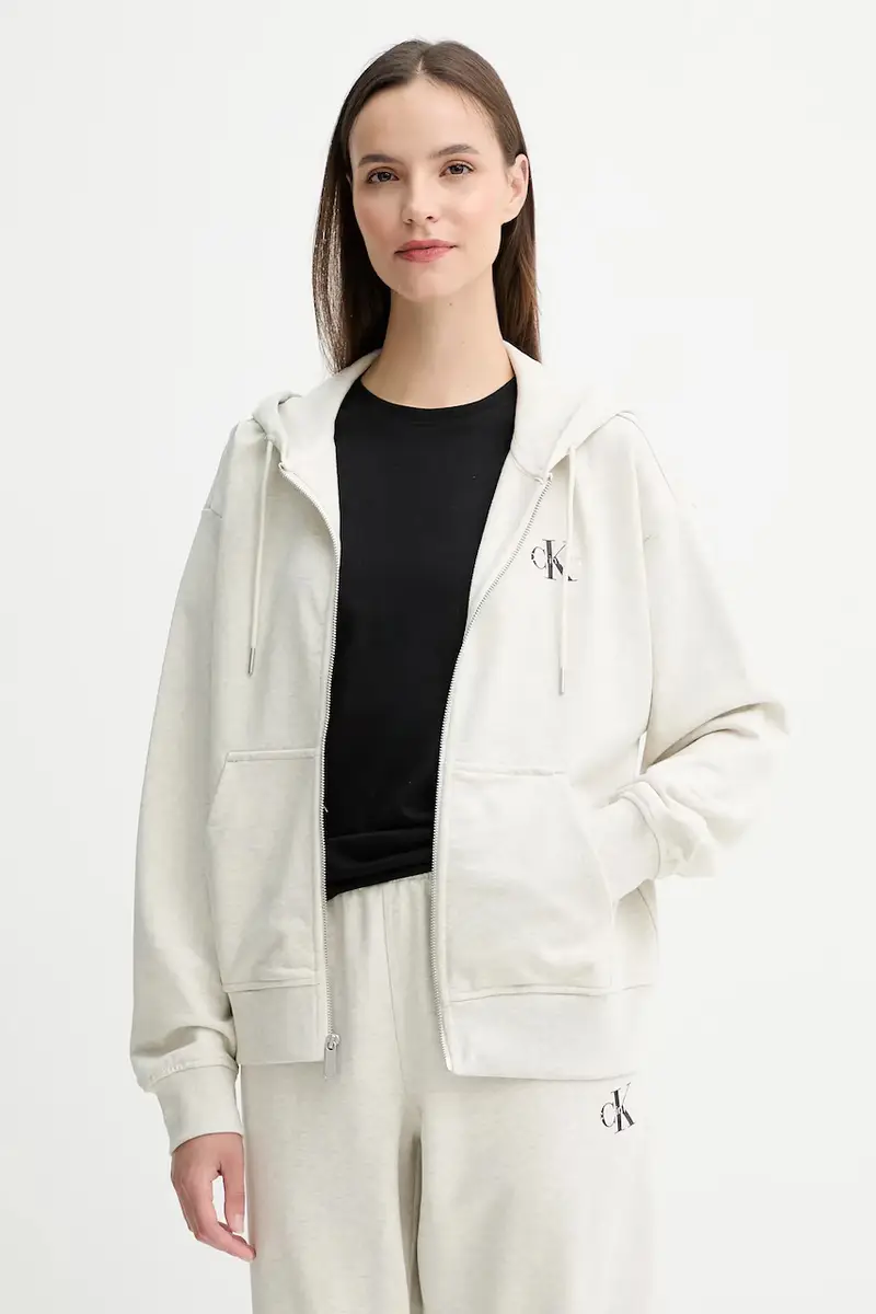 felpa donna colore violetto con cappuccio LV047B270G Grigio