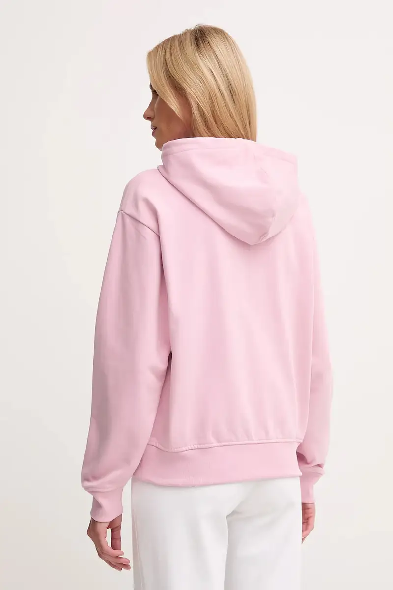 felpa donna colore violetto con cappuccio LV047B270G Rosa miniatura 3