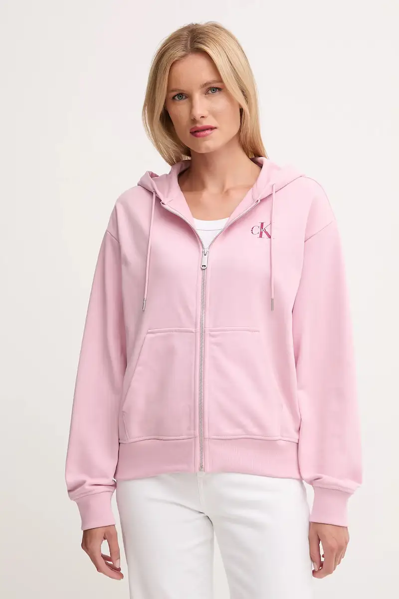 felpa donna colore violetto con cappuccio LV047B270G Rosa