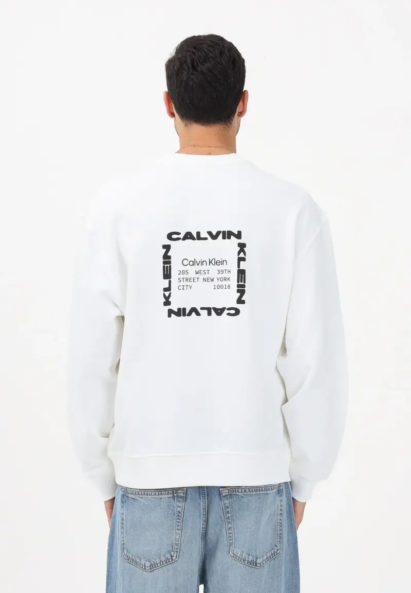 Felpa girocollo GRAPHIC bianca da uomo miniatura 3