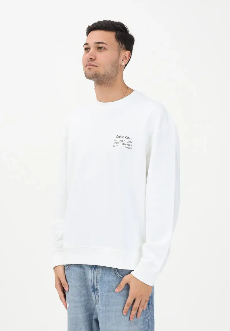 Felpa girocollo GRAPHIC bianca da uomo