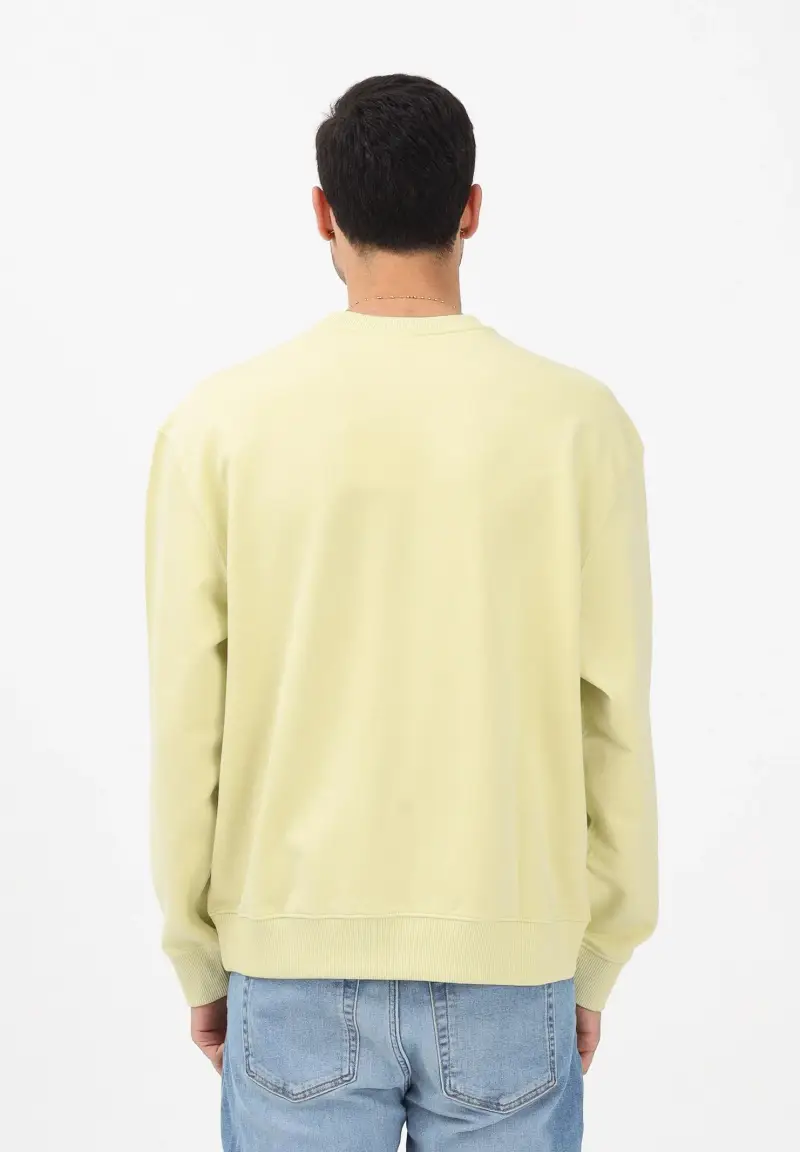 Felpa girocollo lime da uomo miniatura 3