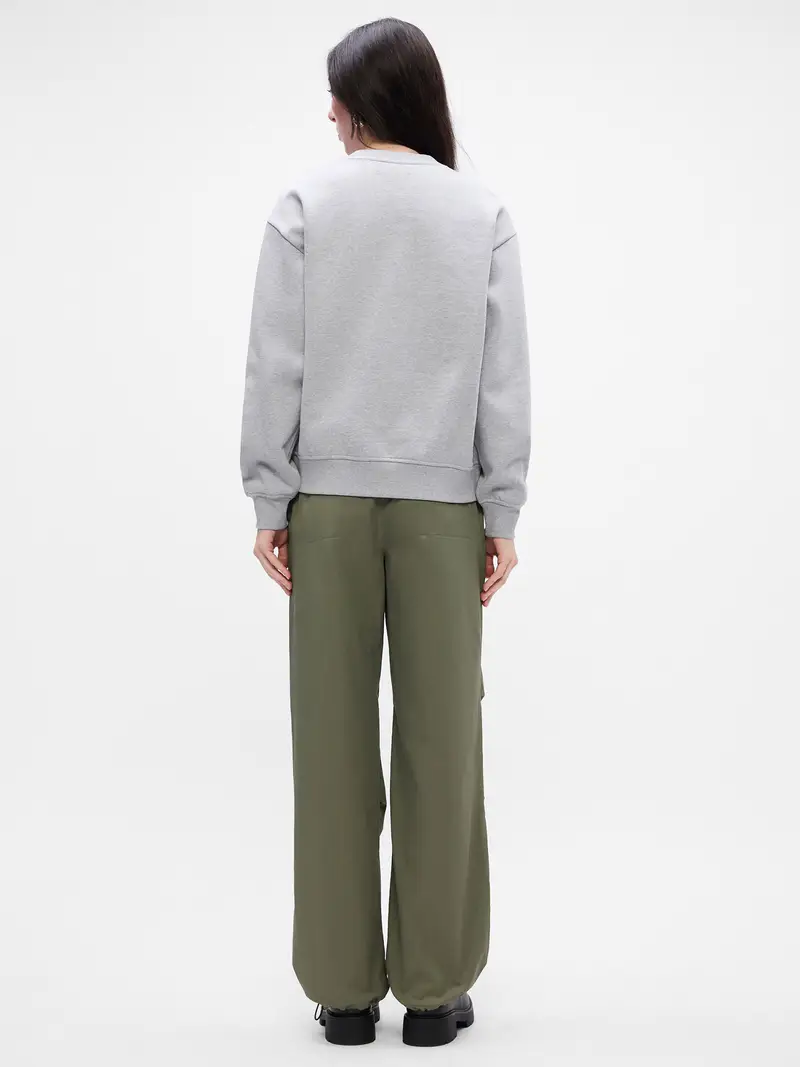 Felpa grigio chiaro / nero / bianco miniatura 3