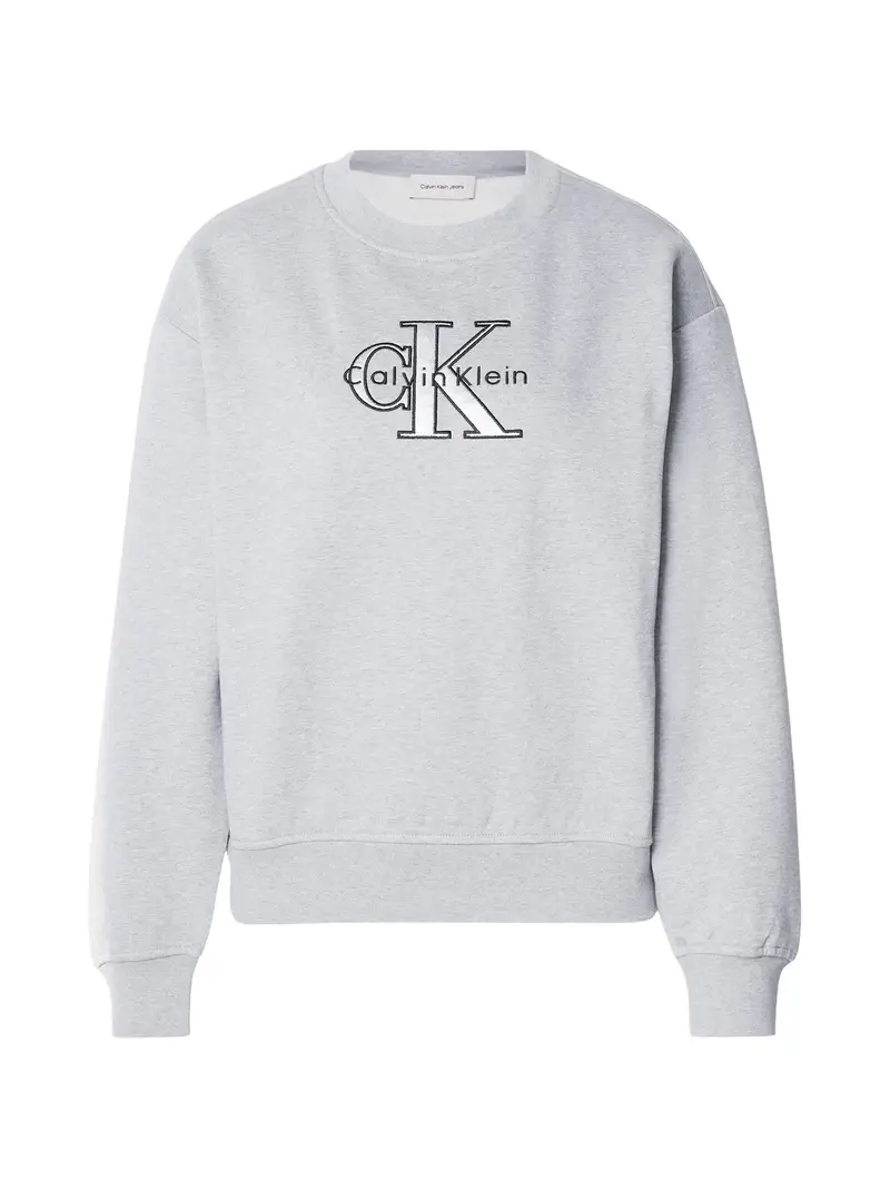 Felpa grigio chiaro / nero / bianco