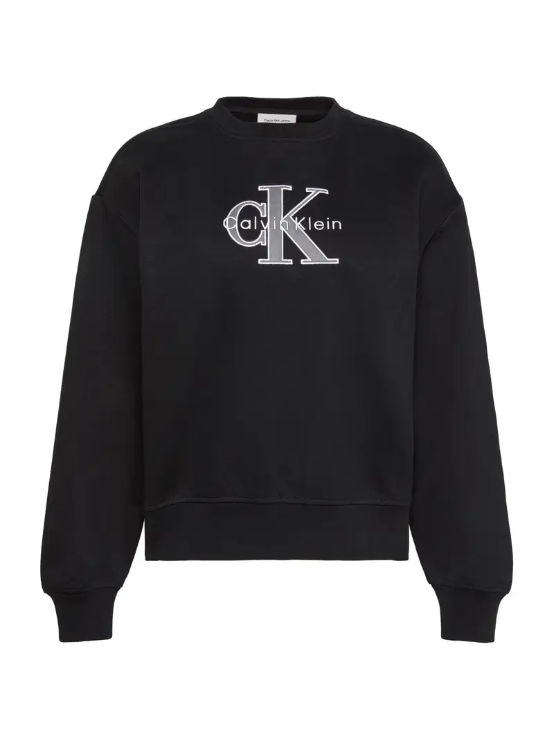 Felpa grigio / nero / bianco