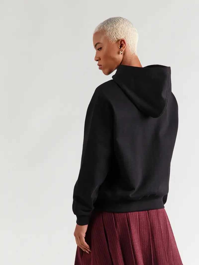 Felpa grigio / nero / bianco miniatura 3