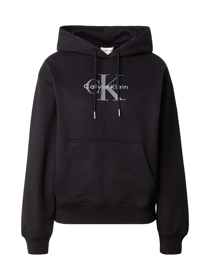 Felpa grigio / nero / bianco