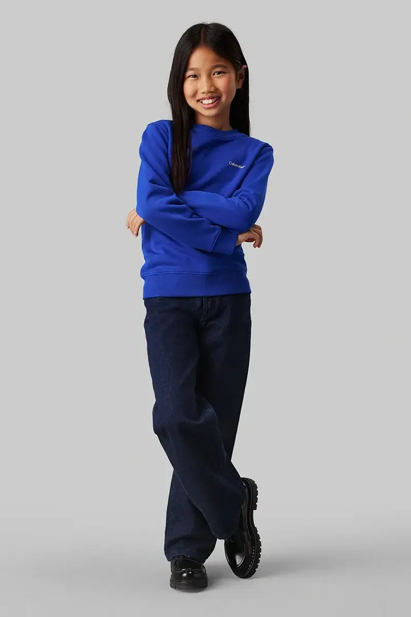 felpa in cotone bambino/a 0 colore blu IU0IU00686 miniatura 2