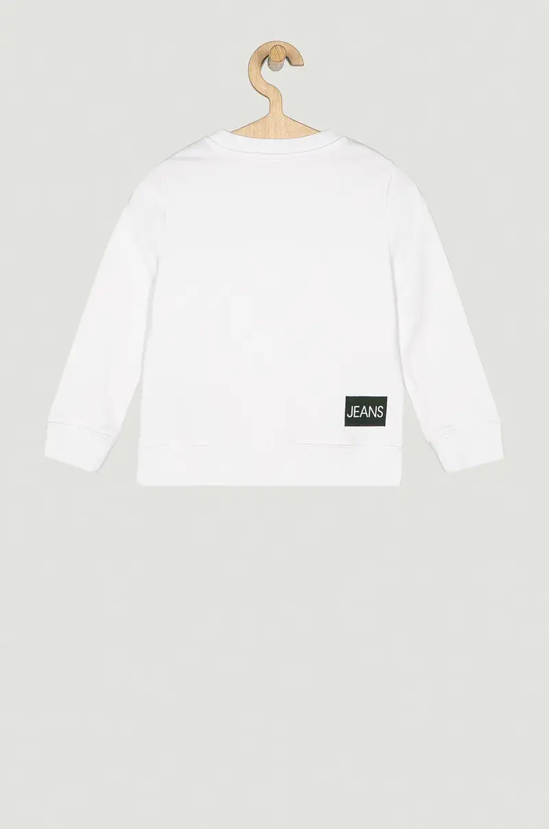 felpa in cotone bambino/a 104-cm Bianco miniatura 3