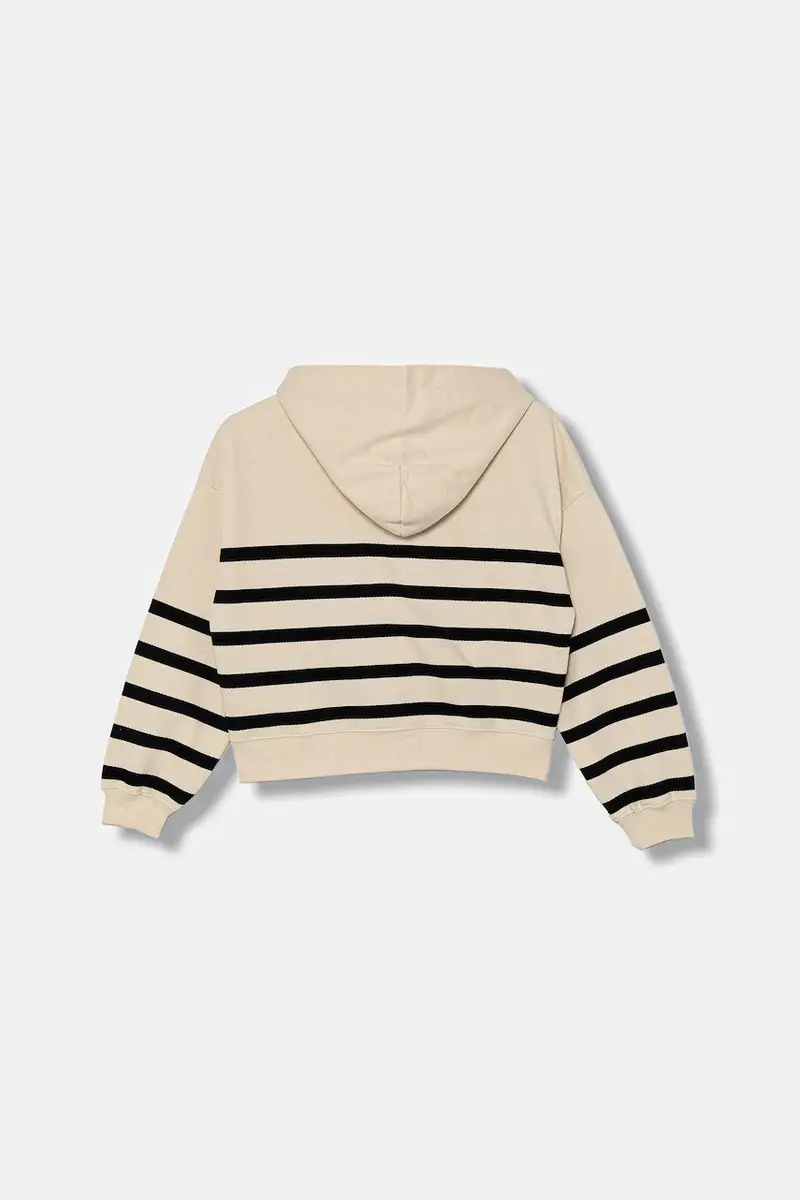 felpa in cotone bambino/a colore beige con cappuccio IG0IG02993 miniatura 2