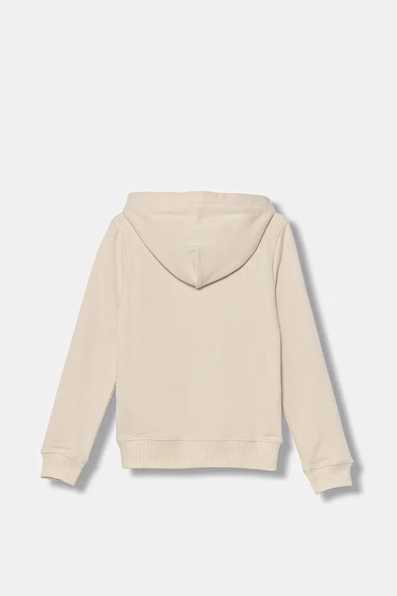 felpa in cotone bambino/a colore beige con cappuccio IU0IU00266 miniatura 2
