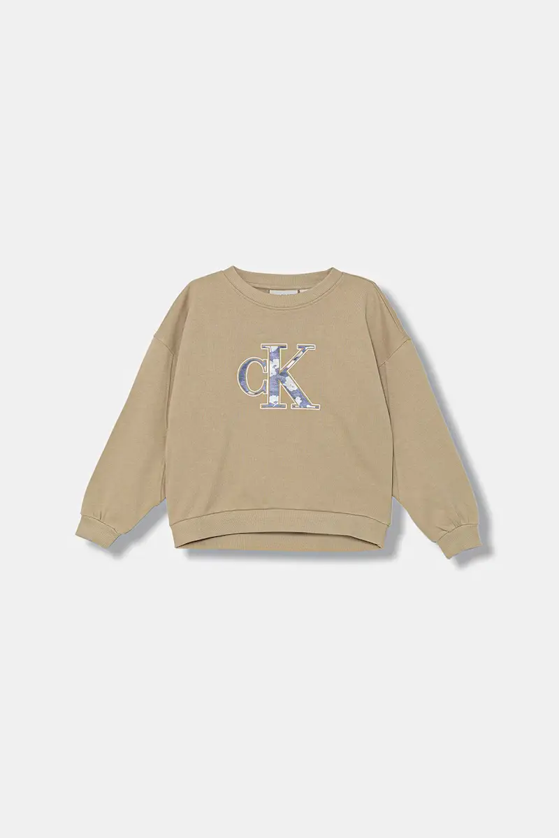 felpa in cotone bambino/a colore beige IG0IG02970