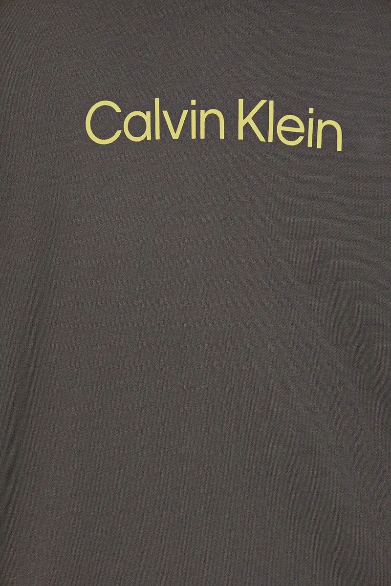 felpa in cotone bambino/a colore grigio con cappuccio con applicazione IU0IU00679 miniatura 3