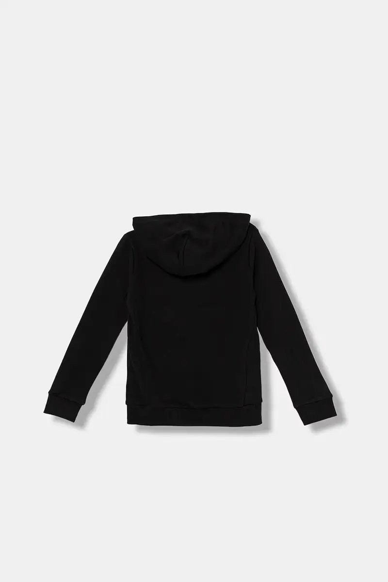 felpa in cotone bambino/a colore nero con cappuccio con applicazione IB0IB02213 miniatura 2