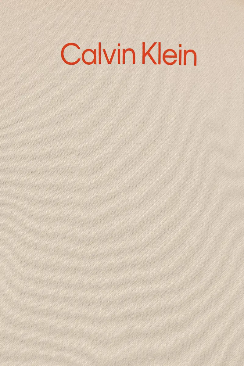 felpa in cotone bambino/a colore nero con cappuccio con applicazione IU0IU00679 Beige miniatura 3