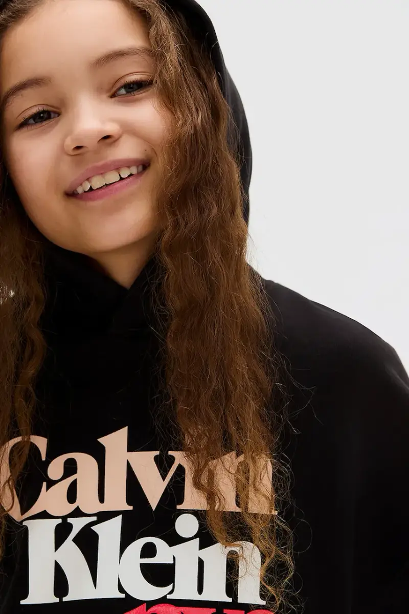 felpa in cotone bambino/a colore nero con cappuccio IG0IG02989 miniatura 5