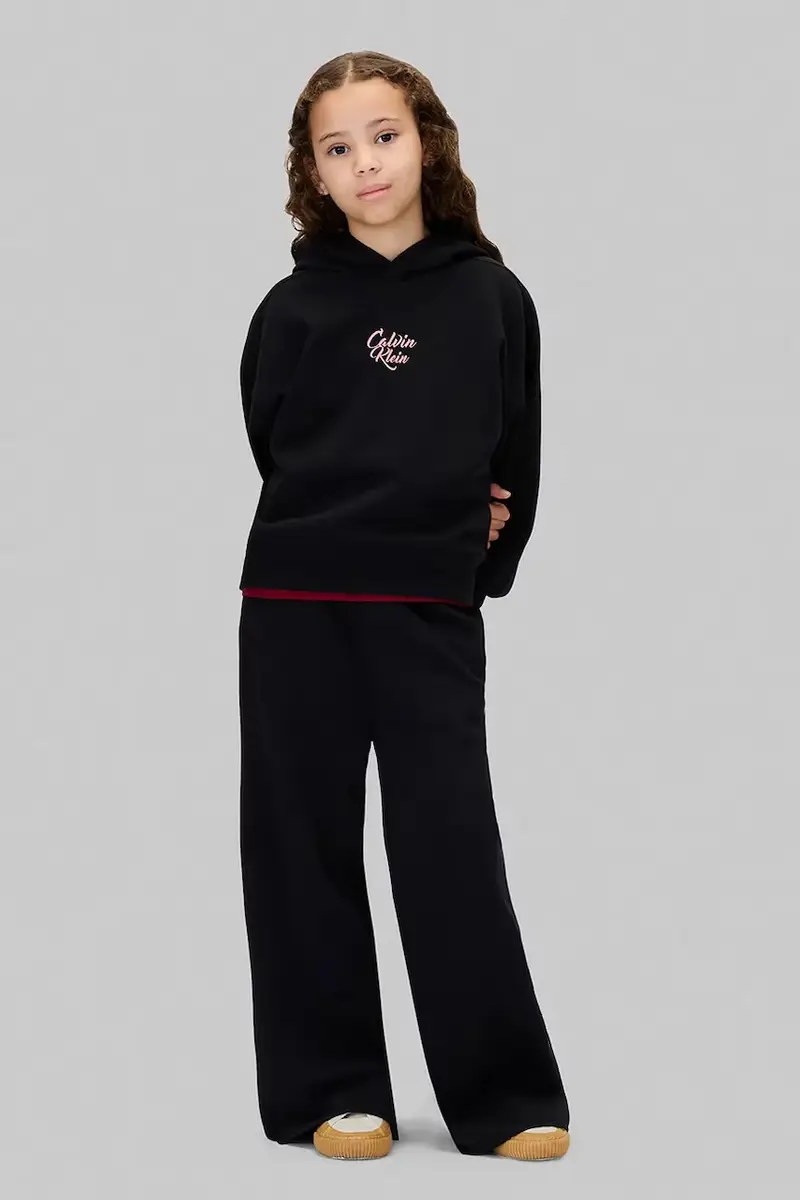 felpa in cotone bambino/a colore nero con cappuccio IG0IG03016 miniatura 3