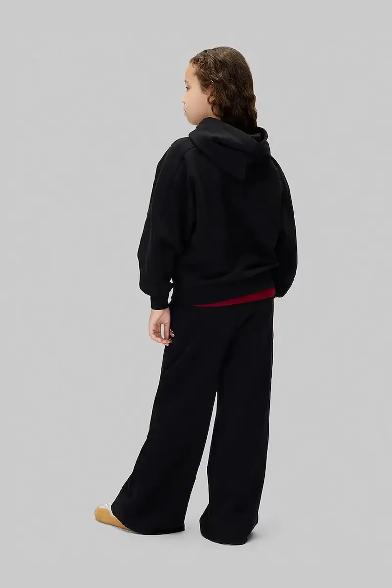 felpa in cotone bambino/a colore nero con cappuccio IG0IG03016 miniatura 4