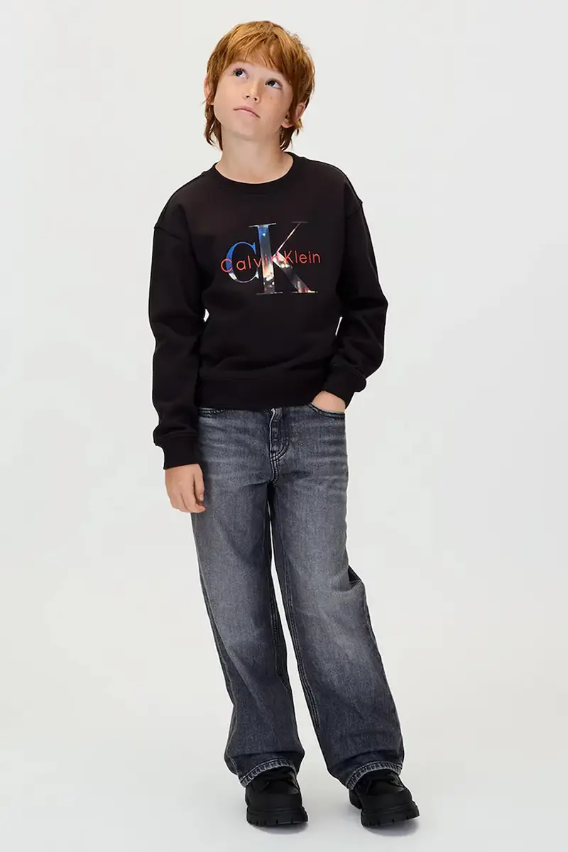 felpa in cotone bambino/a colore nero IB0IB02562 miniatura 4