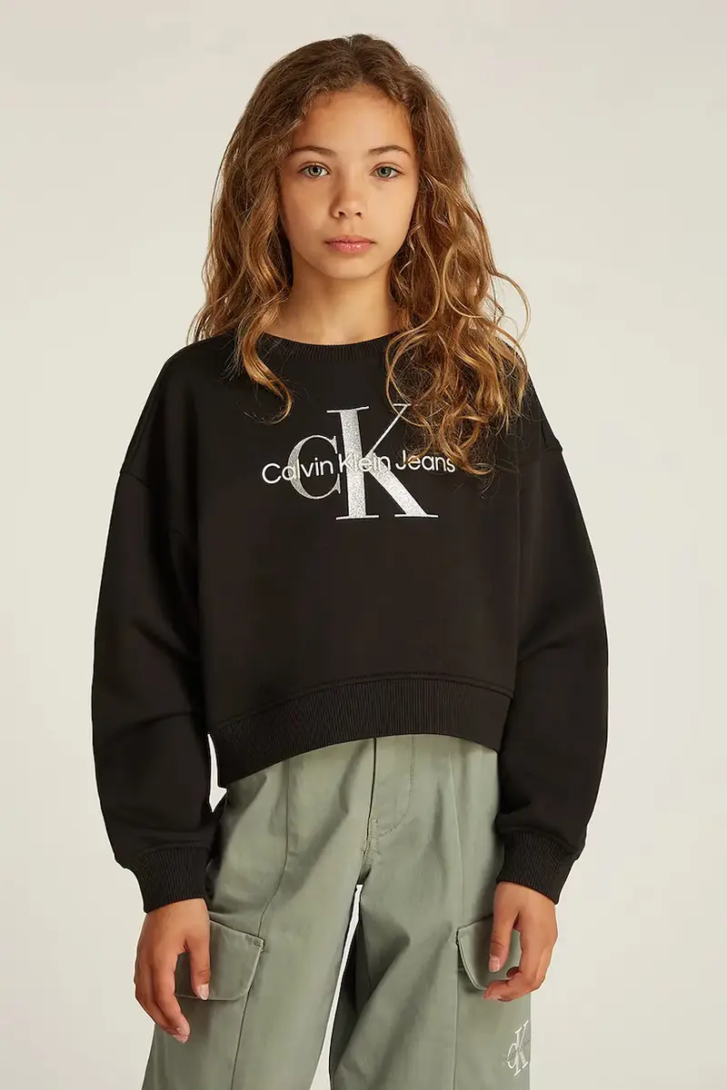 felpa in cotone bambino/a colore nero IG0IG02823