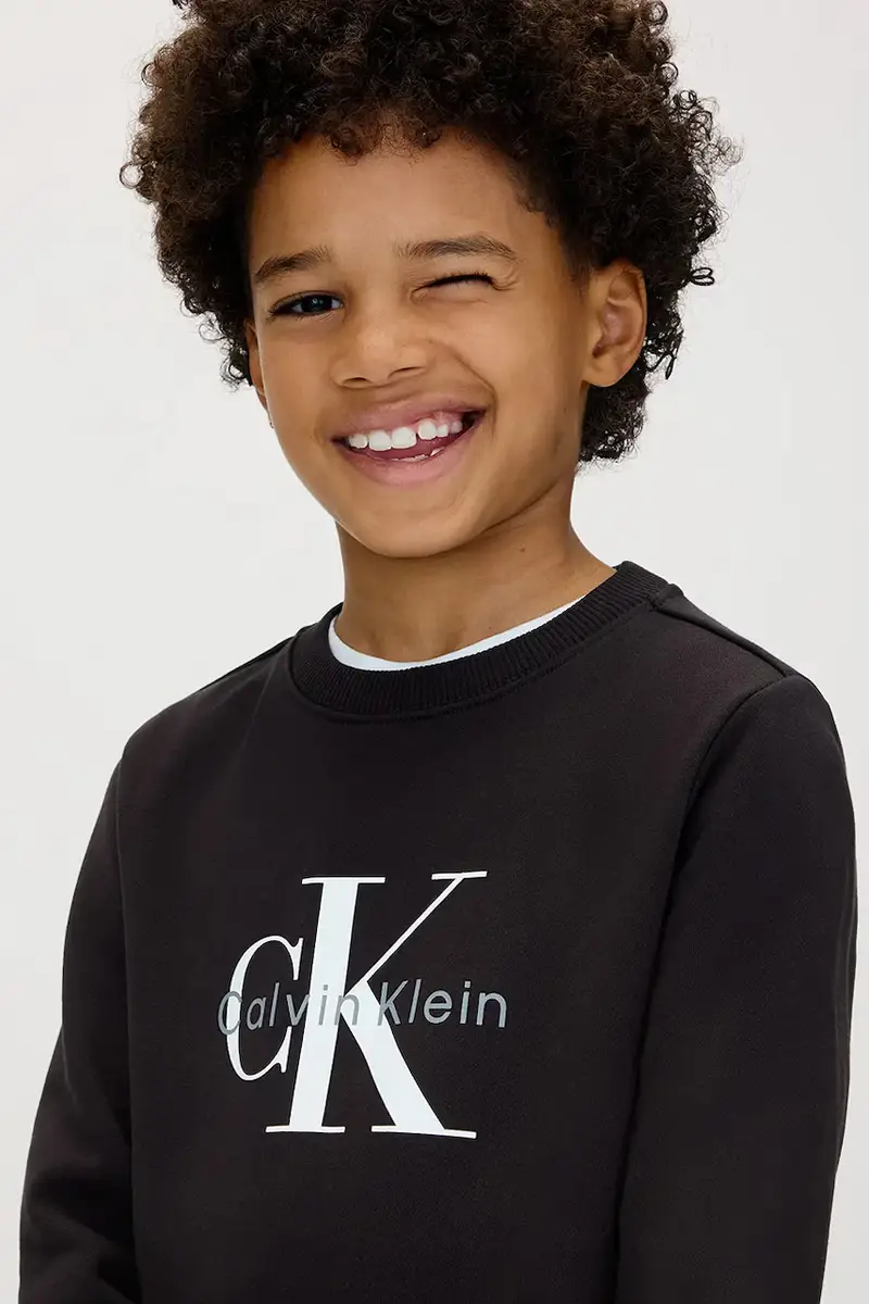 felpa in cotone bambino/a colore nero IU0IU00714 miniatura 3