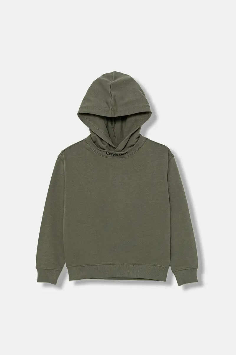 felpa in cotone bambino/a colore verde con cappuccio IB0IB02525 miniatura 2