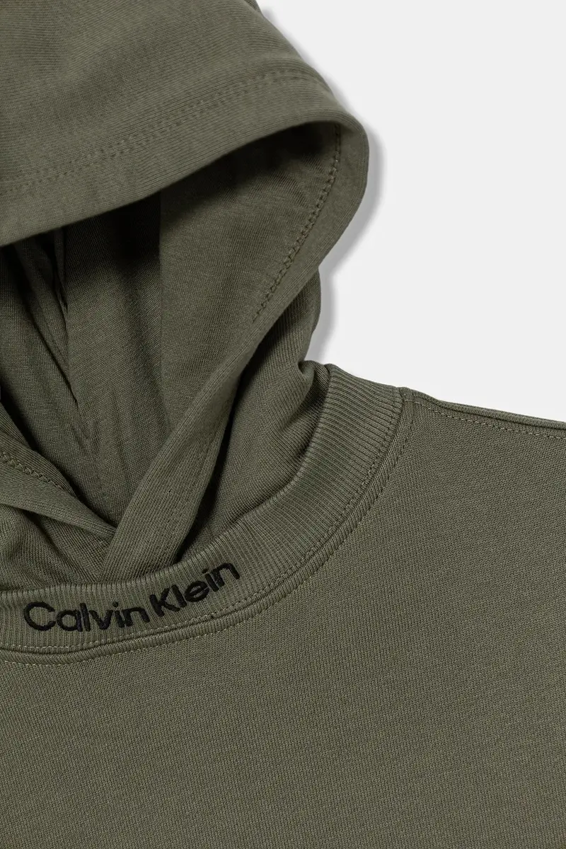 felpa in cotone bambino/a colore verde con cappuccio IB0IB02525 miniatura 4