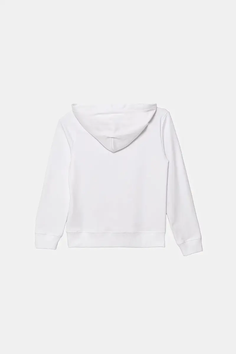 felpa in cotone colore bianco con cappuccio IU0IU00679 miniatura 2