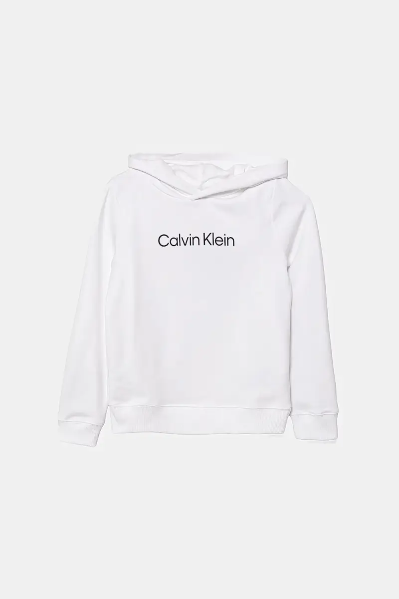 felpa in cotone colore bianco con cappuccio IU0IU00679