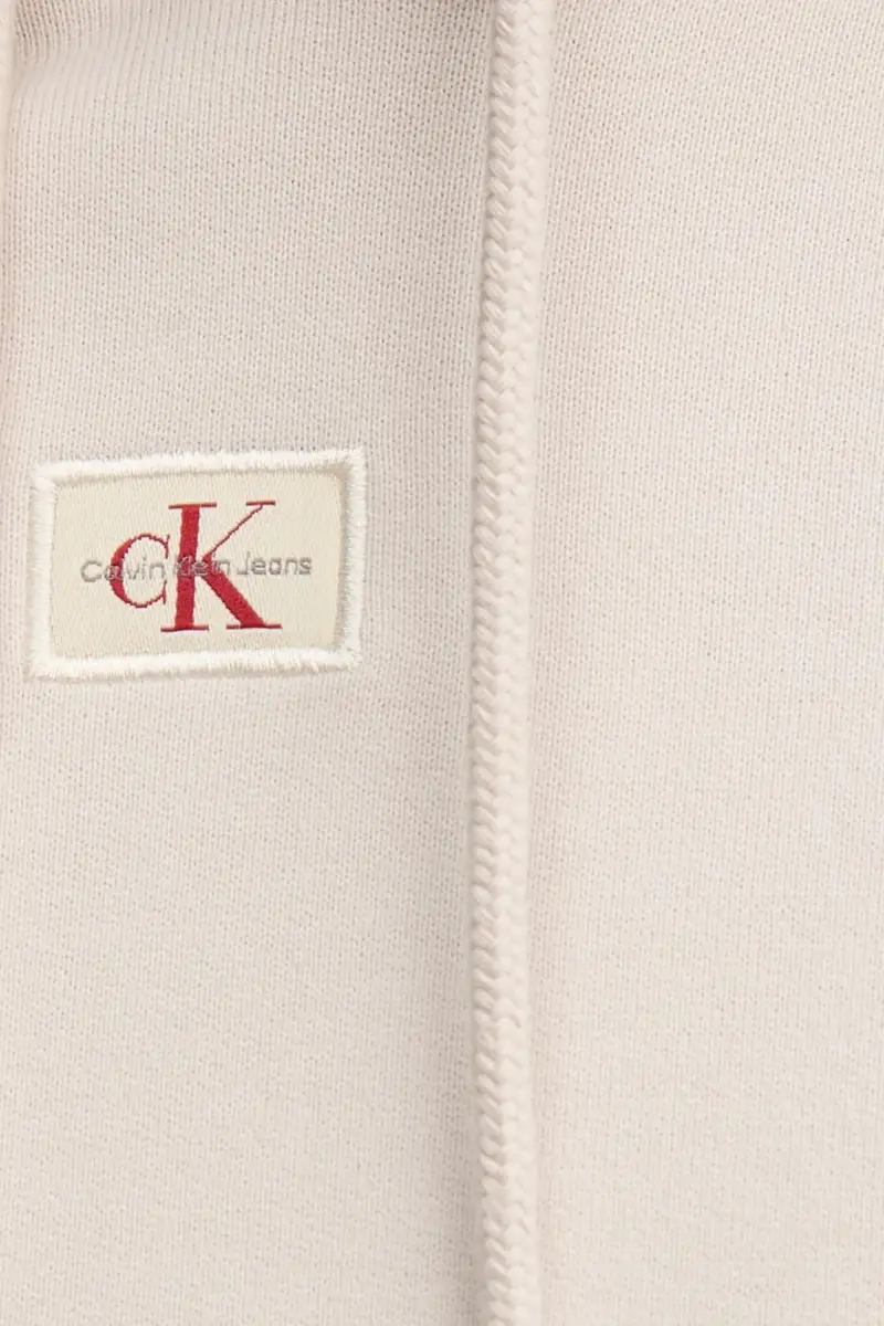 felpa in cotone donna colore beige con cappuccio J20J224746 miniatura 5