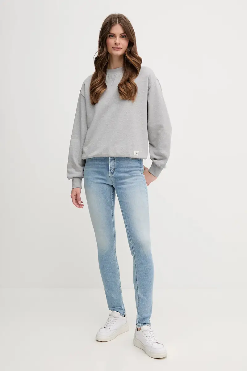 felpa in cotone donna colore grigio LV047B238G miniatura 2