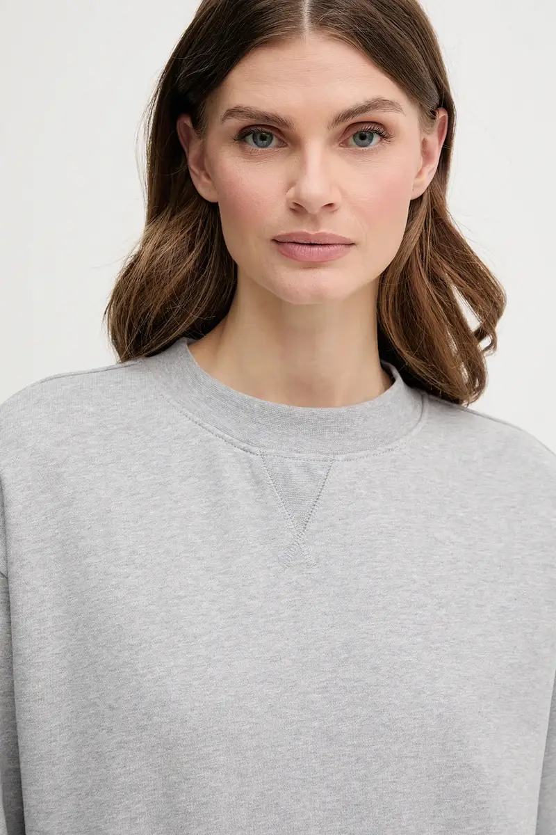 felpa in cotone donna colore grigio LV047B238G miniatura 4