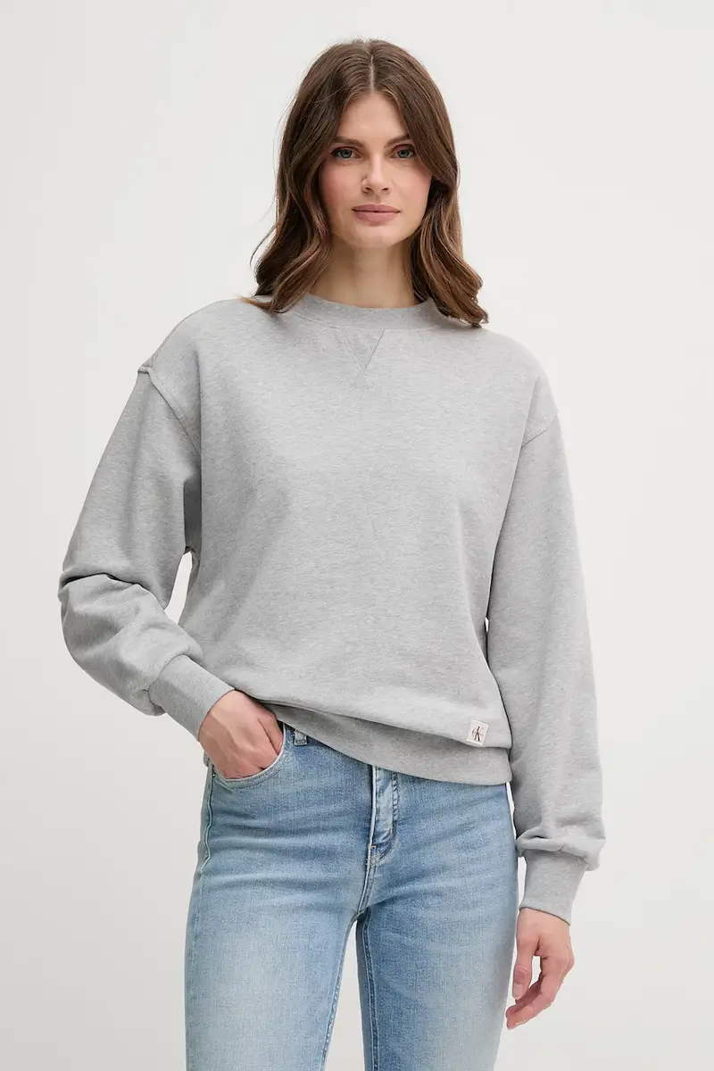 felpa in cotone donna colore grigio LV047B238G