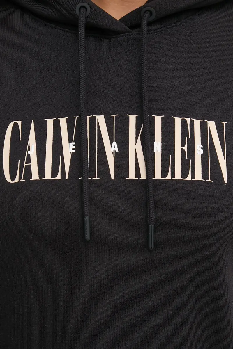 felpa in cotone donna colore nero con cappuccio J20J225579 miniatura 5