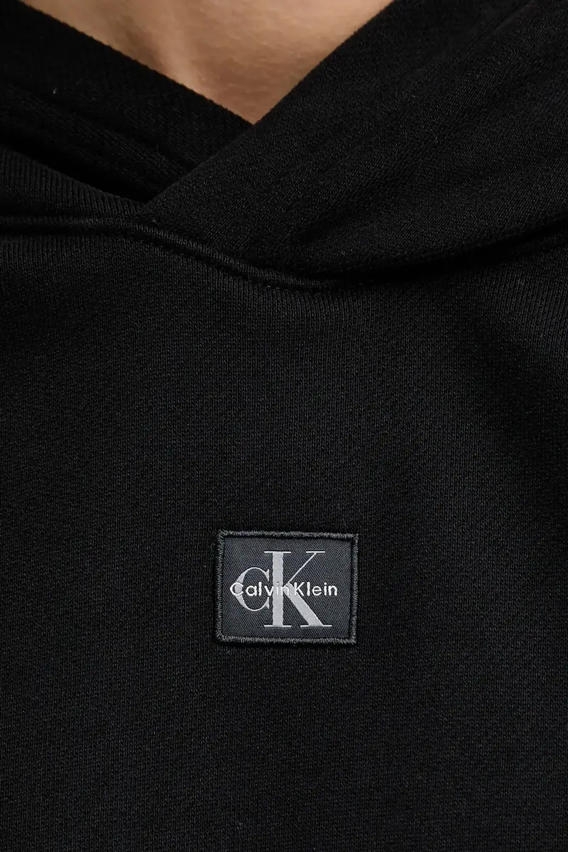 felpa in cotone donna colore nero con cappuccio LV047D232G miniatura 5