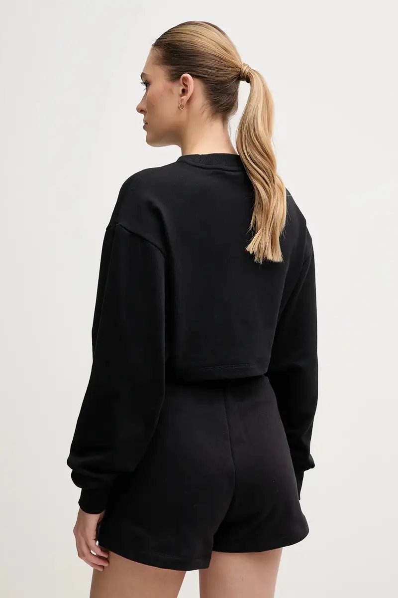 felpa in cotone donna colore nero J20J225370 miniatura 3