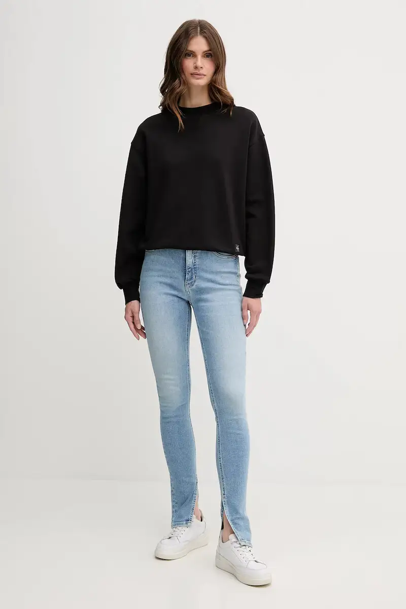 felpa in cotone donna colore nero LV047B238G miniatura 2