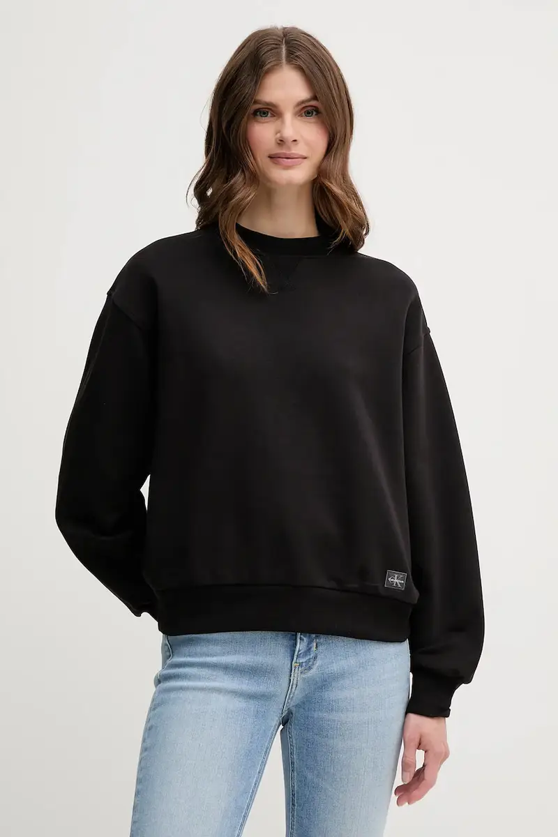 felpa in cotone donna colore nero LV047B238G