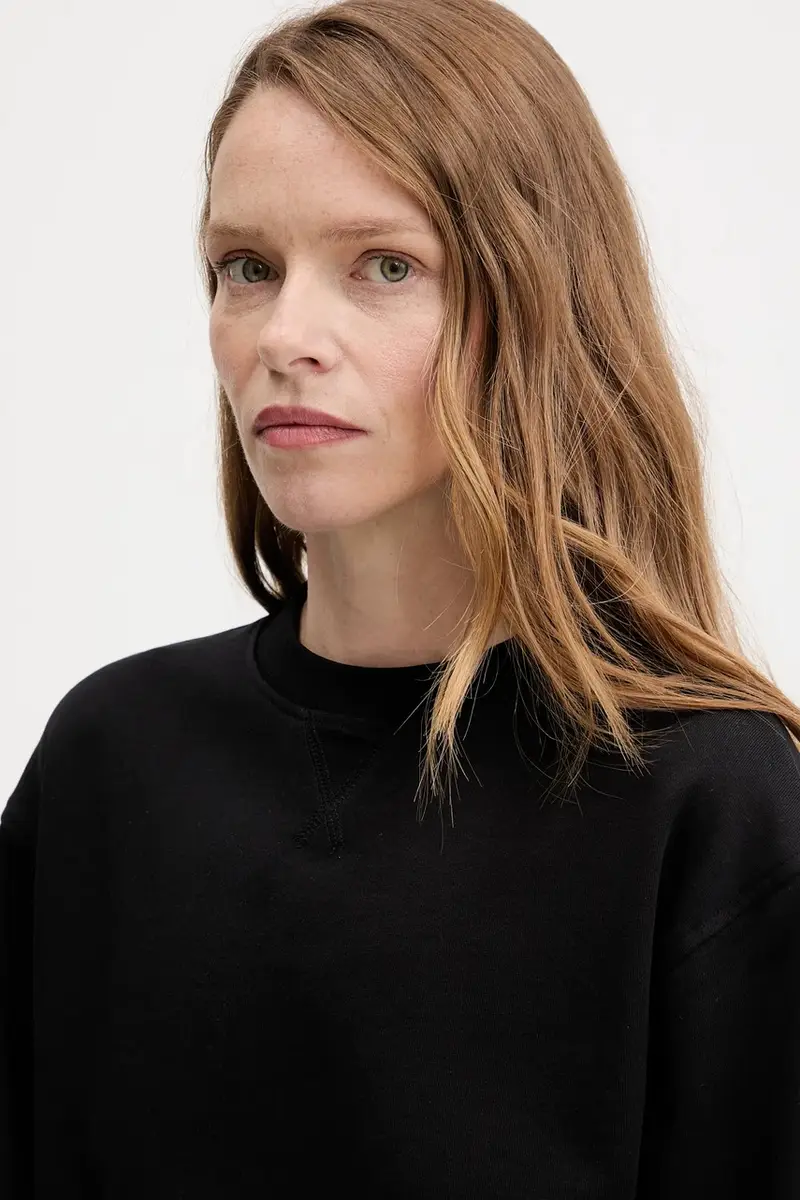 felpa in cotone donna colore nero LV047C911G miniatura 4