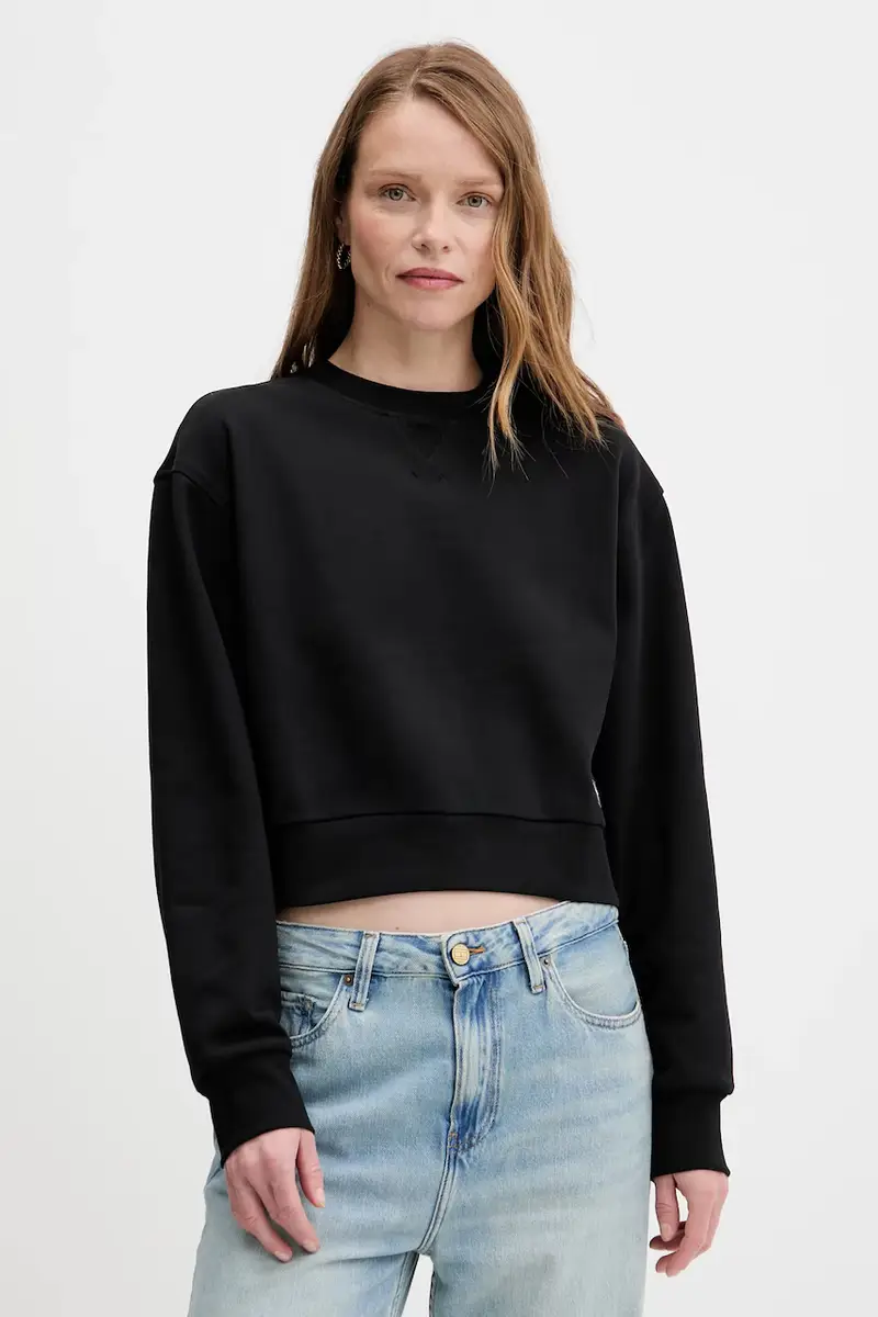 felpa in cotone donna colore nero LV047C911G